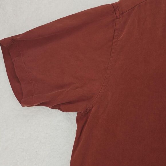 Tommy Bahama Classic 100% Silk Mens Shirt Short Sleeve Size Large Red‎ Color - Picture 6 of 16